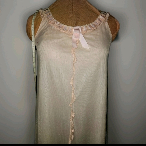Vintage Pink Odette Barsa Sleeveless Nylon Gown Negligee - Picture 2 of 7